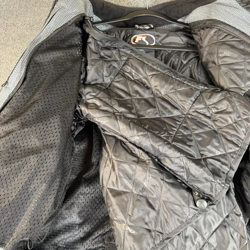 Fieldsheer Mach 1 Mens 2XL Mesh Motorcycle Jacket Grey Black Padded Riding Gear